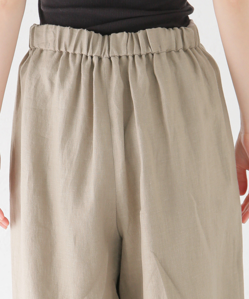 EVERYDAY I LIKE.（エヴリディアイライク）の「リネンイージーワイドパンツ（スラックス・レディース・ベージュ・36/38/34）」の15枚目の写真