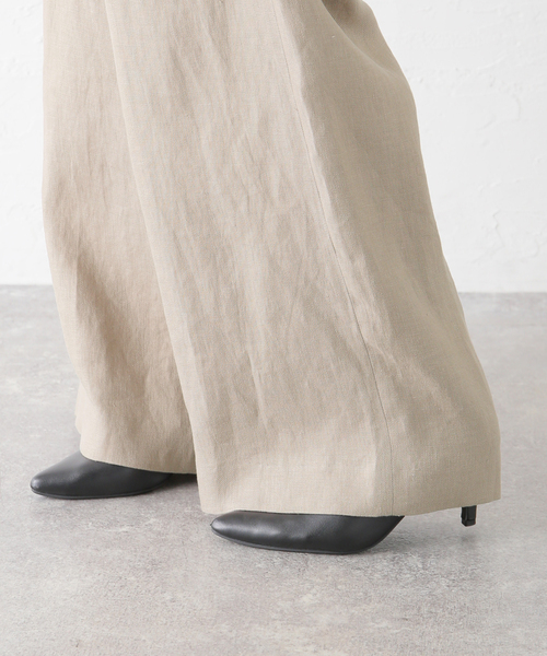 EVERYDAY I LIKE.（エヴリディアイライク）の「リネンイージーワイドパンツ（スラックス・レディース・ベージュ・36/38/34）」の17枚目の写真