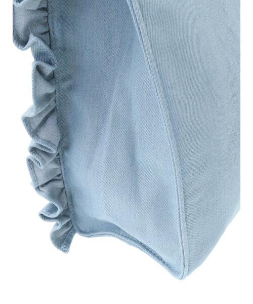Maison de FLEUR（メゾンドフルール）の「デニムフリルトートバッグ（トートバッグ・レディース・インディゴブルー/ライトブルー・FREE）」の8枚目の写真