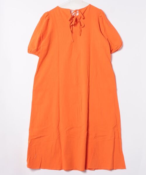 値下げ中 新品未使用 即購入可 送料込 Amavel ワンピース オレンジ 半袖 シーイン SHEIN 【訳あり新品】さらさらコットン♪襟付きで