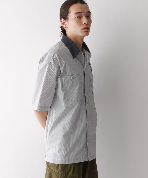 RAGEBLUE（レイジブルー）の「ワッペン刺繍/オーバーサイズレギュラーカラーシャツ（シャツ/ブラウス・メンズ・グレー/ブルー・MEDIUM/LARGE）」の5枚目の写真