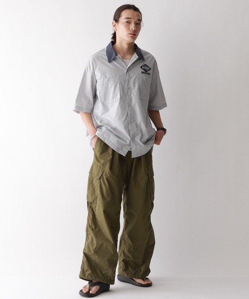 RAGEBLUE（レイジブルー）の「ワッペン刺繍/オーバーサイズレギュラーカラーシャツ（シャツ/ブラウス・メンズ・グレー/ブルー・MEDIUM/LARGE）」の3枚目の写真