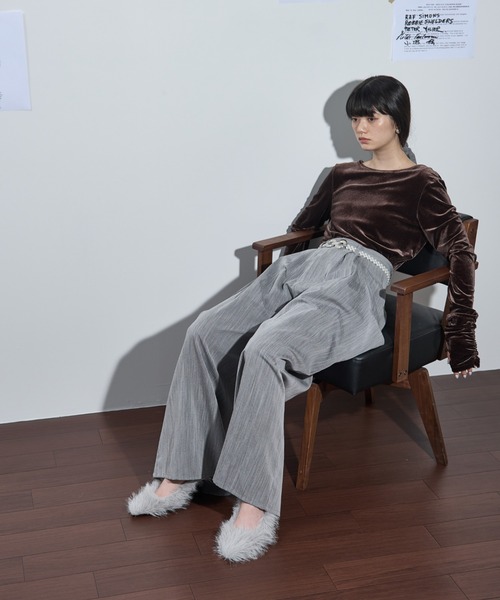 ohga ベロアトップス　美品♡ Olu. tシャツ シアークラッシュベロアトップス レディース