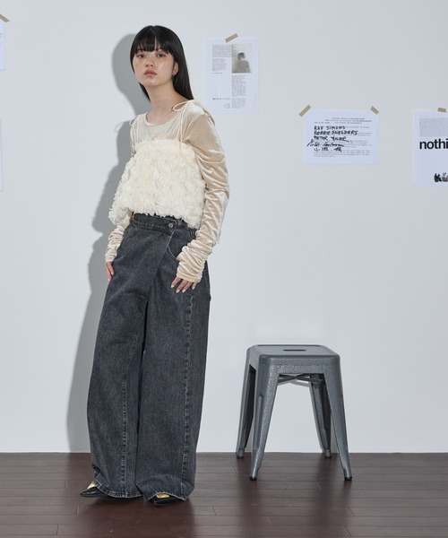 ohga ベロアトップス　美品♡ Olu. tシャツ シアークラッシュベロアトップス レディース