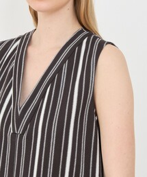 【GALERIE VIE】ネイビー ストライプ 長袖 ワンピース 楽天市場】ストライプ 柄 テントライン ギャザー ワンピース