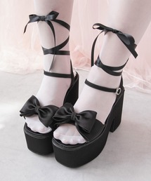 DearMyLoveRose（ディアマイラブローズ）の「ビッグリボン厚底サンダル（サンダル）」