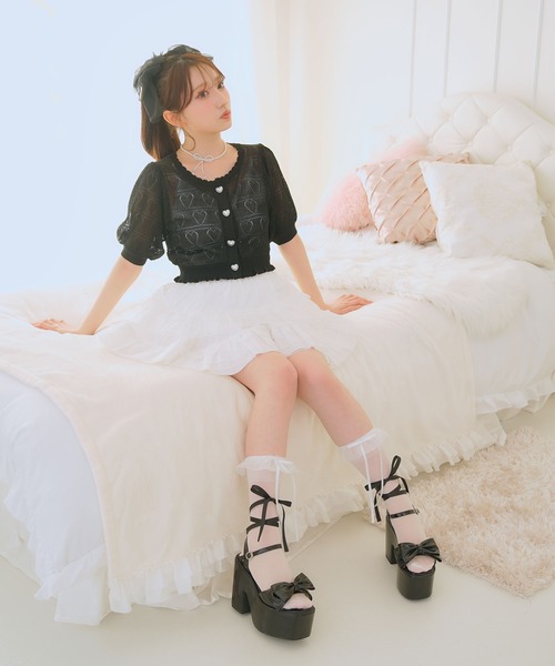 DearMyLoveRose(ディアマイラブローズ)の「ビッグリボン厚底サンダル(サンダル・レディース・ブラック/ベビーピンク/ブラック系その他/オフホワイト/ライトブルー/ピンク系その他/ブラック系その他2・25.5cm/25cm/24.5cm/24cm/23.5cm/23cm/22.5cm/23.0cm)」の20枚目の写真