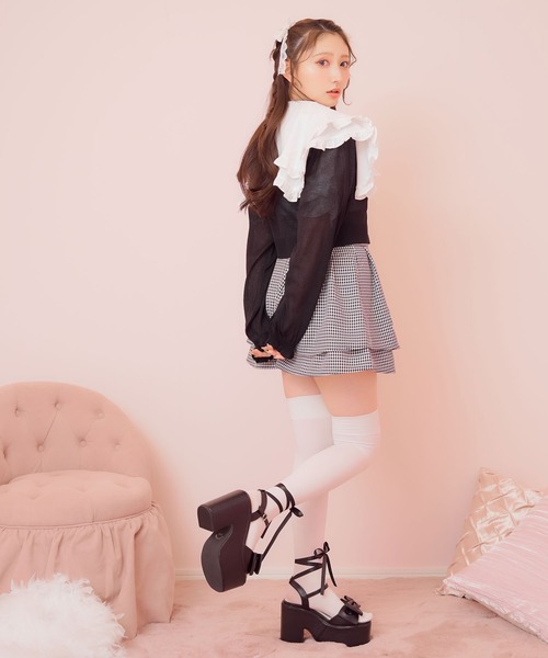 DearMyLoveRose(ディアマイラブローズ)の「ビッグリボン厚底サンダル(サンダル・レディース・ブラック/ベビーピンク/ブラック系その他/オフホワイト/ライトブルー/ピンク系その他/ブラック系その他2・25.5cm/25cm/24.5cm/24cm/23.5cm/23cm/22.5cm/23.0cm)」の17枚目の写真