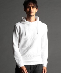 ジオメトリックプルオーバーパーカー