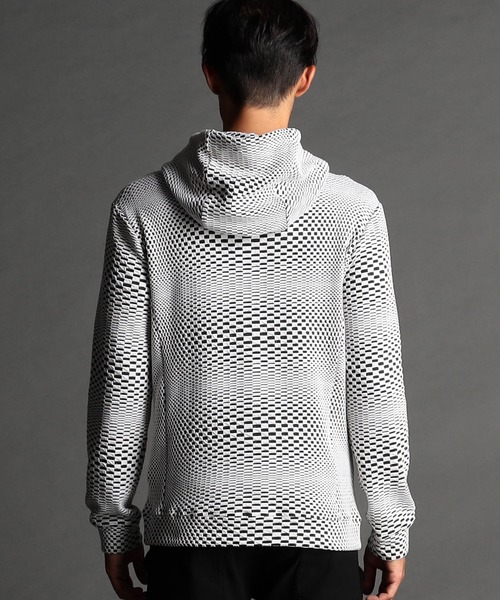 NICOLE CLUB FOR MEN（ニコルクラブフォーメン）の「ジオメトリックプルオーバーパーカー（パーカー・メンズ・オフホワイト/ホワイト系/ブラック×グレー・MEDIUM/LARGE/X-LARGE）」の7枚目の写真