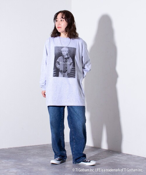 GOOD ROCK SPEED（グッドロックスピード）の「【GOOD ROCK SPEED/グッドロックスピード】LIFE フォト ロンT 長袖Tシャツ（Tシャツ/カットソー・メンズ・アッシュグレー/ホワイト・M/L）」の4枚目の写真