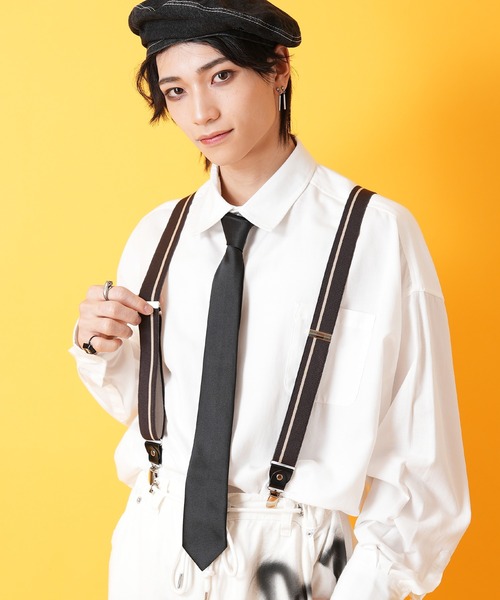 an meets zakka(アンミツザッカ)の「an meets zakka ラインサスペンダー / ワイド ベルト メンズ レディース(サスペンダー・メンズ・ブラウン/ネイビー/ベージュ/ブラック・ONESIZE)」の12枚目の写真