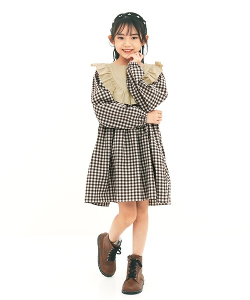 Bee des Bee（ビーデスビー）の「長袖ワンピース（ワンピース・キッズ・ベージュ系その他/ブラック×レッド/ホワイト×ブラック・120cm/110cm/130cm/150cm/140cm）」の9枚目の写真