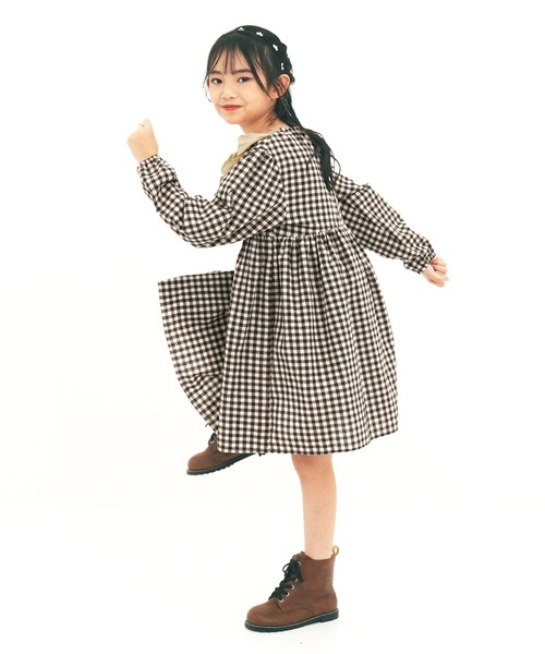 Bee des Bee（ビーデスビー）の「長袖ワンピース（ワンピース・キッズ・ベージュ系その他/ブラック×レッド/ホワイト×ブラック・120cm/110cm/130cm/150cm/140cm）」の10枚目の写真