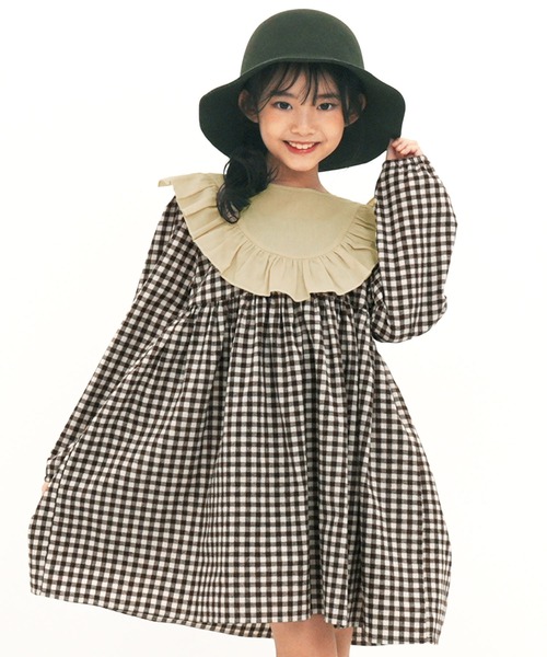 Bee des Bee（ビーデスビー）の「長袖ワンピース（ワンピース・キッズ・ベージュ系その他/ブラック×レッド/ホワイト×ブラック・120cm/110cm/130cm/150cm/140cm）」の8枚目の写真