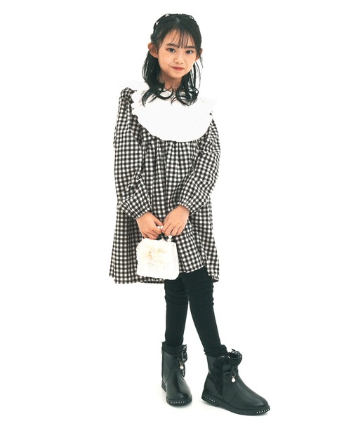 Bee des Bee（ビーデスビー）の「長袖ワンピース（ワンピース・キッズ・ベージュ系その他/ブラック×レッド/ホワイト×ブラック・120cm/110cm/130cm/150cm/140cm）」の18枚目の写真