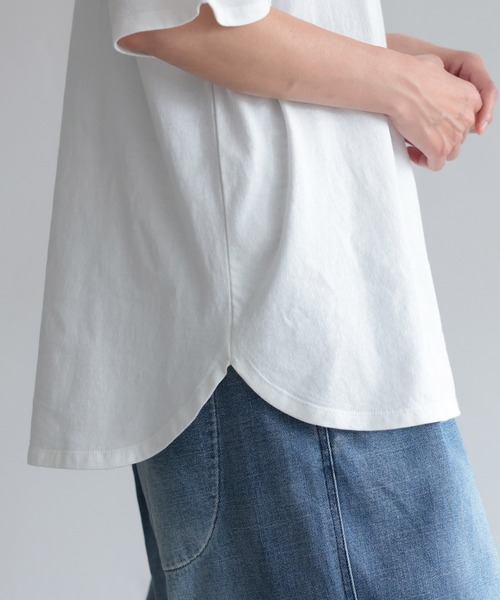 soulberry（ソウルベリー）の「こなれの素のTシャツ（Tシャツ/カットソー・レディース・オフホワイト・M/4L/3L/LL/L/5L）」の9枚目の写真