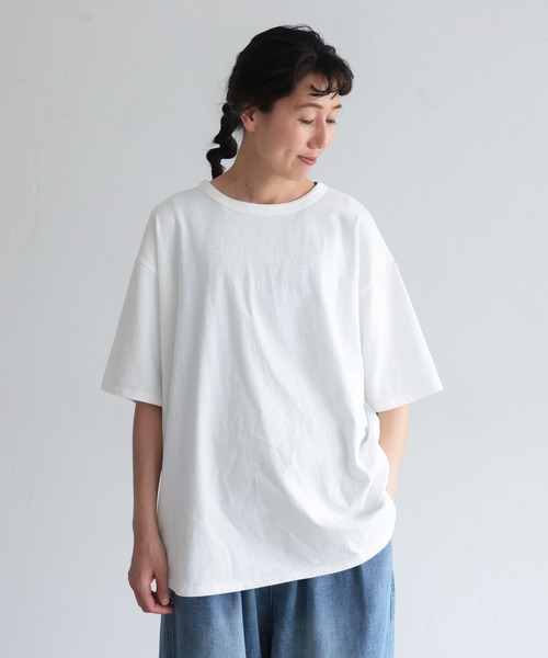 soulberry（ソウルベリー）の「こなれの素のTシャツ（Tシャツ/カットソー・レディース・オフホワイト・M/4L/3L/LL/L/5L）」の11枚目の写真