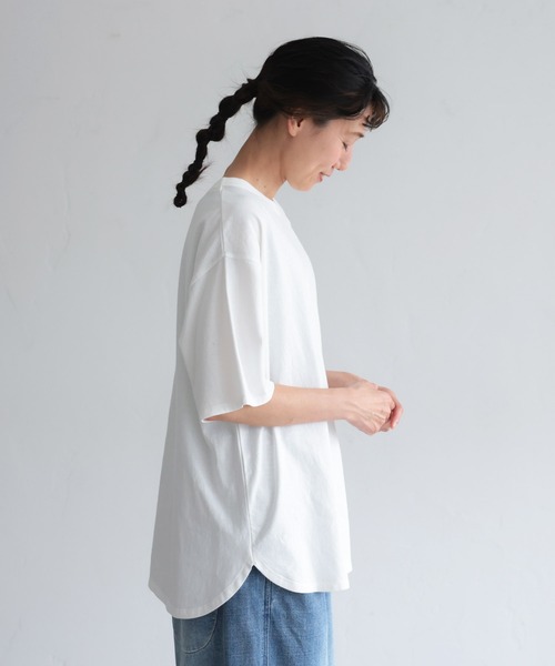 soulberry（ソウルベリー）の「こなれの素のTシャツ（Tシャツ/カットソー・レディース・オフホワイト・M/4L/3L/LL/L/5L）」の12枚目の写真