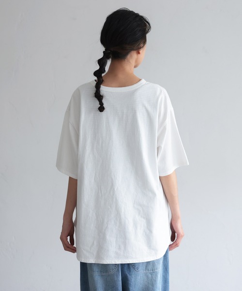 soulberry（ソウルベリー）の「こなれの素のTシャツ（Tシャツ/カットソー・レディース・オフホワイト・M/4L/3L/LL/L/5L）」の13枚目の写真