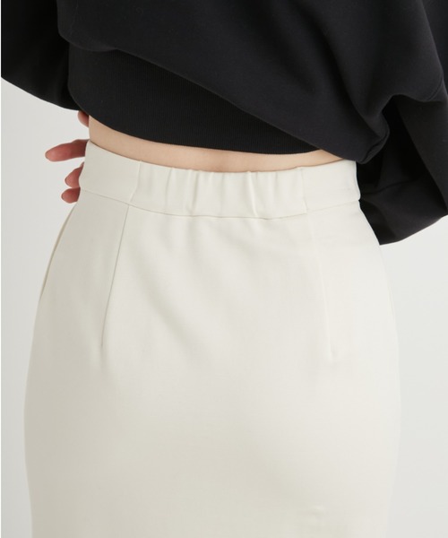 emmi（エミ）の「eco ジャージーＩラインスカート（スカート・レディース・アイボリー/ブラック・1/0）」の13枚目の写真