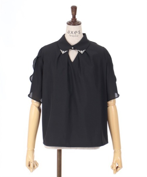 axes femme（アクシーズファム）の「フレア袖カットワークブラウス（シャツ/ブラウス・レディース・キナリ/ラベンダー/ブラック・FREE）」の20枚目の写真
