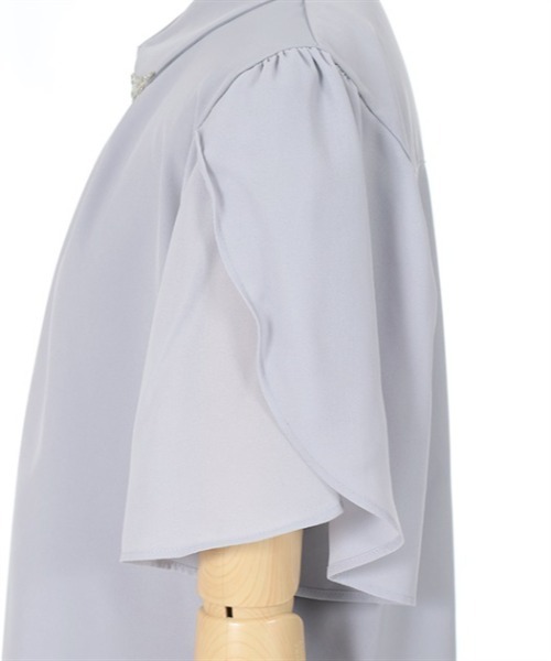 axes femme（アクシーズファム）の「フレア袖カットワークブラウス（シャツ/ブラウス・レディース・キナリ/ラベンダー/ブラック・FREE）」の6枚目の写真