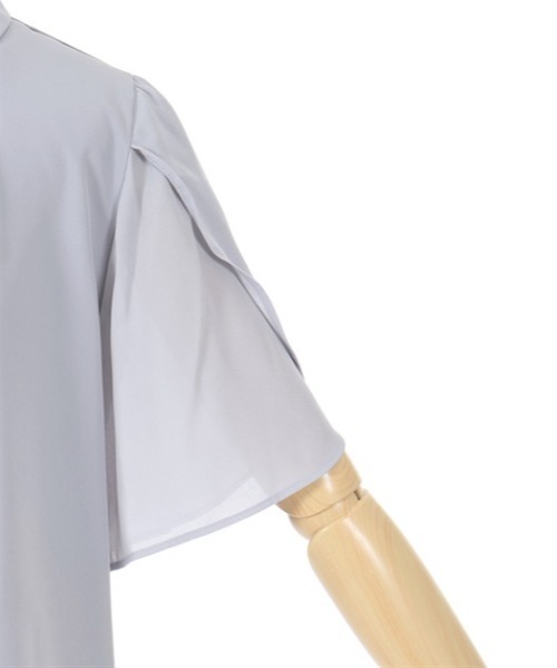 axes femme（アクシーズファム）の「フレア袖カットワークブラウス（シャツ/ブラウス・レディース・キナリ/ラベンダー/ブラック・FREE）」の4枚目の写真