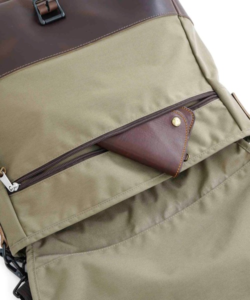 STANDARD SUPPLY（スタンダードサプライ）の「アーツアンドクラフツ / CORDURA SPAN コーデュラスパン / HUNTING SHOULDER M ハンティングショルダーM（ショルダーバッグ・メンズ・ダークベージュ/ブラック・FREE）」の12枚目の写真