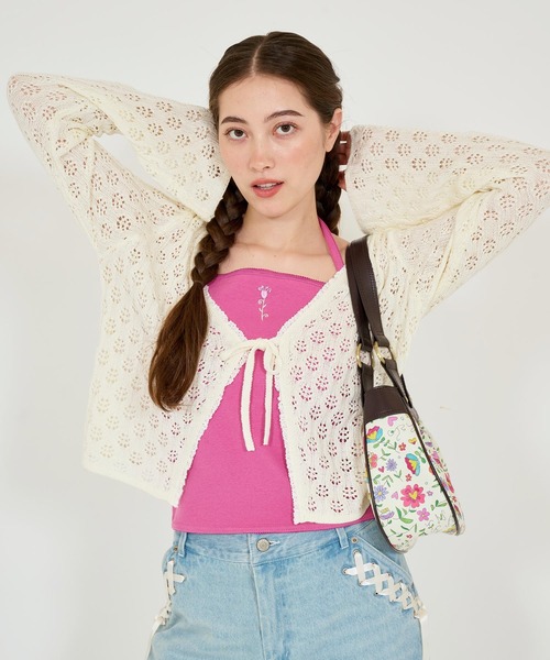 Tina ❤︎‬ 即日発送 2WAY フラワー刺繍キャミソール TINA：JOJUN（キャミソール）｜TINA