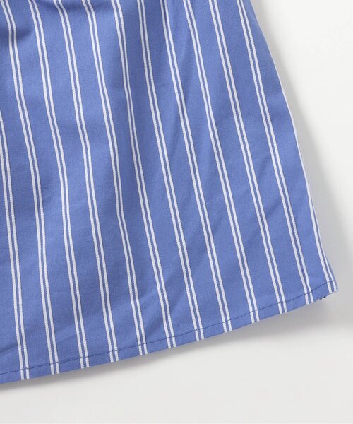 apres les cours（アプレレクール）の「【リンク】アプレのヒロインワンピ（ワンピース・キッズ・チェック/インディゴブルー/アイボリー/ストライプ・80/90/100/110/120/130/140）」の11枚目の写真