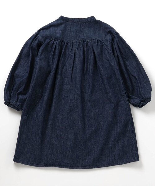 apres les cours（アプレレクール）の「【リンク】アプレのヒロインワンピ（ワンピース・キッズ・チェック/インディゴブルー/アイボリー/ストライプ・80/90/100/110/120/130/140）」の12枚目の写真