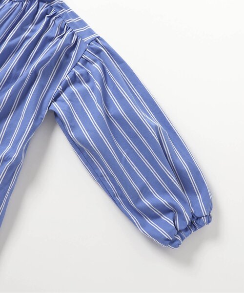 apres les cours（アプレレクール）の「【リンク】アプレのヒロインワンピ（ワンピース・キッズ・チェック/インディゴブルー/アイボリー/ストライプ・80/90/100/110/120/130/140）」の18枚目の写真