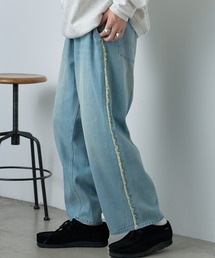 【SOUNDS GOOOOD / サウンズグッド】フリンジデニムイージーパンツ