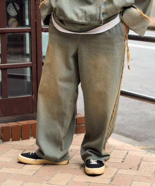 SOUNDSGOOOOD（サウンズグッド）の「【SOUNDS GOOOOD / サウンズグッド】フリンジデニムイージーパンツ（デニムパンツ・メンズ・スカイブルー/ブラック/ベージュ・ONE SIZE）」の17枚目の写真