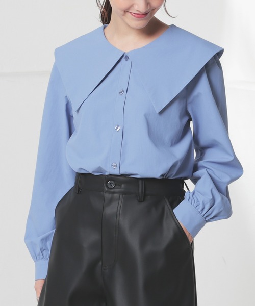 セール】ビッグ衿ブラウス（シャツ/ブラウス）｜Honeys（ハニーズ）の