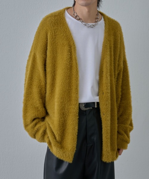 COLONY 2139（コロニートゥーワンスリーナイン）の「テックシャギーカーディガン（カーディガン/ボレロ・メンズ・グレー/ブラック/イエロー・MEDIUM/LARGE）」の12枚目の写真