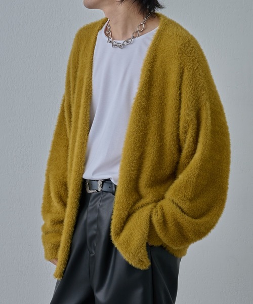 COLONY 2139（コロニートゥーワンスリーナイン）の「テックシャギーカーディガン（カーディガン/ボレロ・メンズ・グレー/ブラック/イエロー・MEDIUM/LARGE）」の13枚目の写真