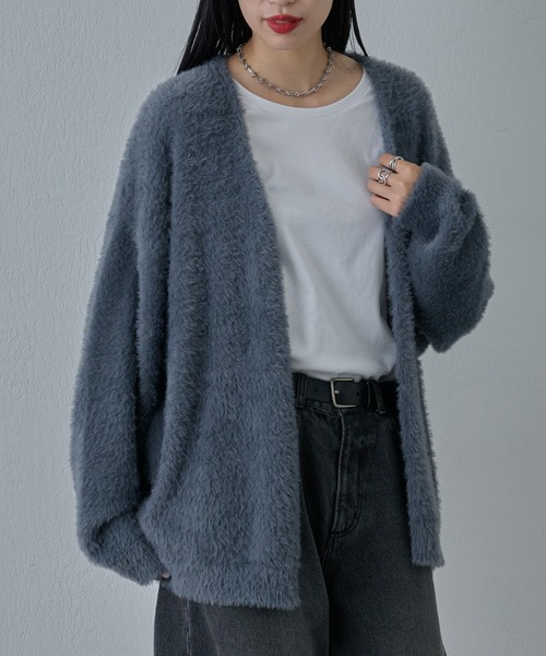 COLONY 2139（コロニートゥーワンスリーナイン）の「テックシャギーカーディガン（カーディガン/ボレロ・メンズ・グレー/ブラック/イエロー・MEDIUM/LARGE）」の10枚目の写真