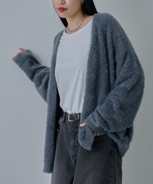 COLONY 2139（コロニートゥーワンスリーナイン）の「テックシャギーカーディガン（カーディガン/ボレロ・メンズ・グレー/ブラック/イエロー・MEDIUM/LARGE）」の8枚目の写真