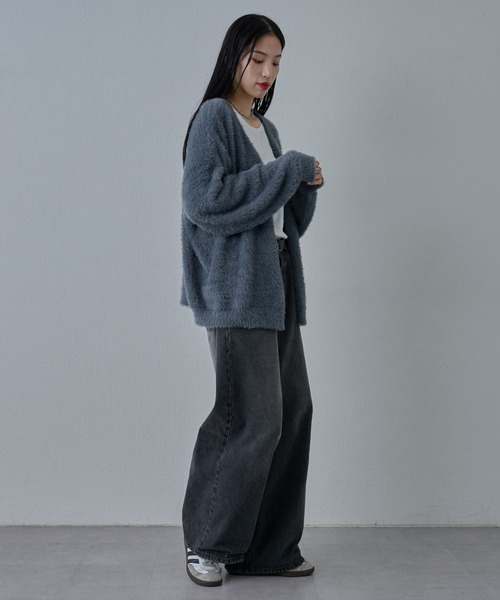 COLONY 2139（コロニートゥーワンスリーナイン）の「テックシャギーカーディガン（カーディガン/ボレロ・メンズ・グレー/ブラック/イエロー・MEDIUM/LARGE）」の21枚目の写真