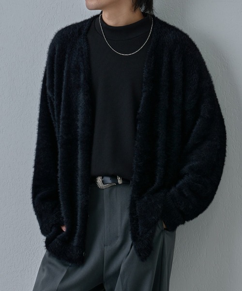 COLONY 2139（コロニートゥーワンスリーナイン）の「テックシャギーカーディガン（カーディガン/ボレロ・メンズ・グレー/ブラック/イエロー・MEDIUM/LARGE）」の7枚目の写真