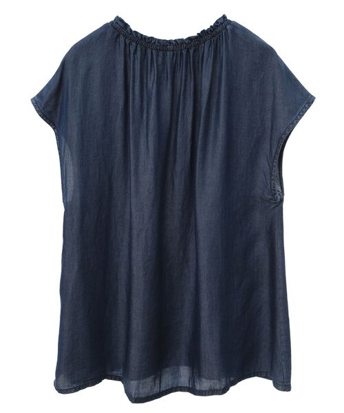 CRAFT STANDARD BOUTIQUE(クラフトスタンダードブティック)の「やわらかデニム風フレンチスリーブブラウス(シャツ/ブラウス・レディース・ブラック/インディゴブルー・FREE)」の21枚目の写真