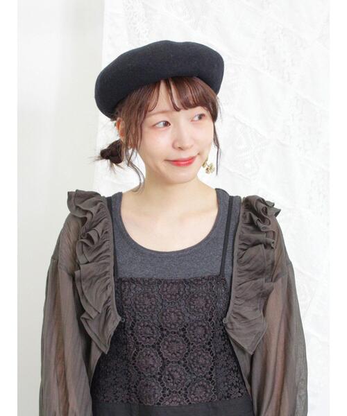 Samansa Mos2（サマンサ モスモス）の「テレコノースリ（Tシャツ/カットソー・レディース・ブラック/チャコールグレー/ベージュ・F）」の2枚目の写真