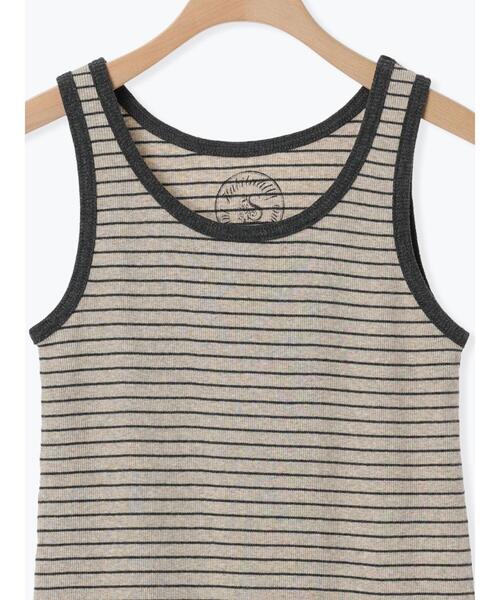 Samansa Mos2（サマンサ モスモス）の「テレコノースリ（Tシャツ/カットソー・レディース・ブラック/チャコールグレー/ベージュ・F）」の5枚目の写真