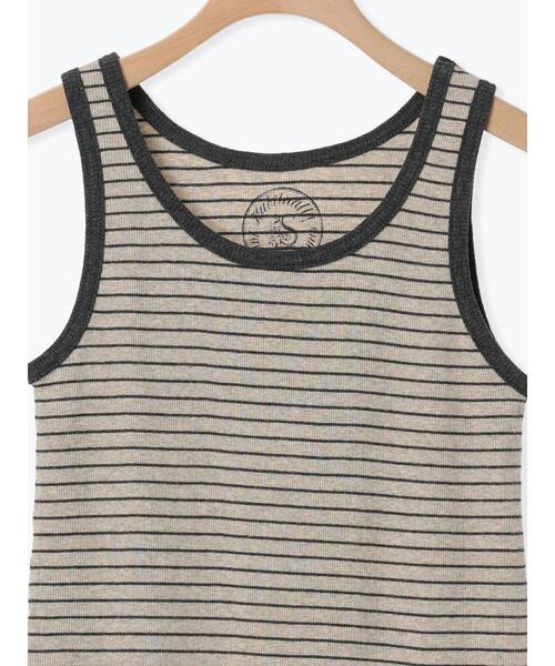 Samansa Mos2（サマンサ モスモス）の「テレコノースリ（Tシャツ/カットソー・レディース・ブラック/チャコールグレー/ベージュ・F）」の6枚目の写真