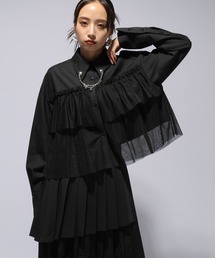 HARE | チュールドッキングシャツ(HARE)(シャツ/ブラウス)