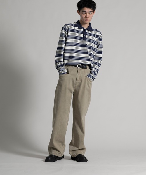 aimoha(アイモハ)の「【aimoha neo】 Vintage Relaxed Fit Chinos(チノパンツ・メンズ・ベージュ/グリーン・SMALL/MEDIUM/LARGE/X-LARGE)」の4枚目の写真