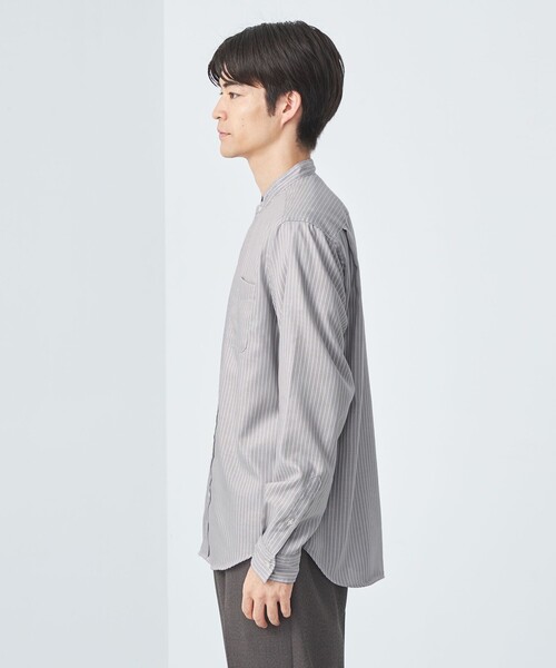 green label relaxing（グリーンレーベルリラクシング）の「オックスフォード バンドカラー シャツ -防シワ-（シャツ/ブラウス・メンズ・ワインレッド/ブラウン/ホワイト/コバルトブルー・M/XL/L/S）」の14枚目の写真