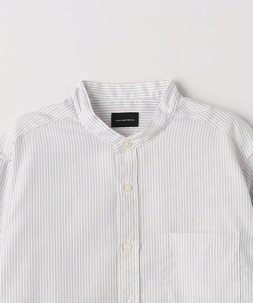 green label relaxing（グリーンレーベルリラクシング）の「オックスフォード バンドカラー シャツ -防シワ-（シャツ/ブラウス・メンズ・ワインレッド/ブラウン/ホワイト/コバルトブルー・M/XL/L/S）」の18枚目の写真